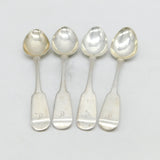 Scottish Provincial Aberdeen Victorian Set of Sterling Silver Teaspoons Antique