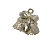 Sterling Silver Wedding Bells Charm Pendant Vintage c1970
