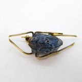 Victorian Egyptian Revival Sterling Silver Gilt Scarab Beetle Brooch Antique