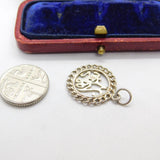 Sterling Silver '21 Again' Charm Pendant Vintage c1970