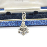 Sterling Silver Eiffel Tower Charm Pendant Vintage c1970
