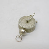 Sterling Silver Alarm Clock Charm Pendant Vintage c1970
