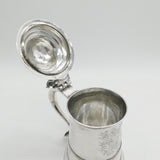 George III Sterling Silver Heraldic Lidded Tankard Antique 1761 London