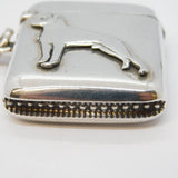 Victorian Sterling Silver Bulldog Pattern Vesta Case Antique 1901 Birmingham
