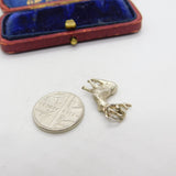 Sterling Silver Stag Deer Charm Pendant Vintage c1970