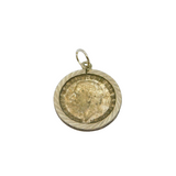 George V Sterling Silver Mounted Threepence Coin Charm Pendant Antique 1934