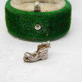 Sterling Silver Old Fashioned Shoe Charm Pendant Vintage c1970