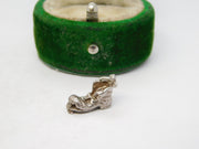 Sterling Silver Old Fashioned Shoe Charm Pendant Vintage c1970