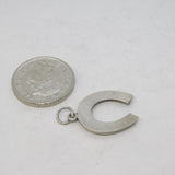 Sterling Silver Horseshoe Charm Pendant Vintage c1970