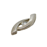 Sterling Silver Paste Set Drop Charm Pendant Vintage c1970s