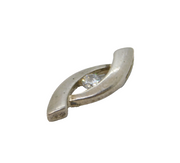 Sterling Silver Paste Set Drop Charm Pendant Vintage c1970s