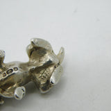 Edwardian Cast Sterling Silver Bulldog Fob Pendant Antique 1910 London