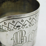 19th Century Russian Silver 'Bon Appetit' Novelty Napkin Ring Antique c1900s
