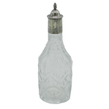 George III Sterling Silver Topped Cut Glass Sauce Bottle Antique c1760