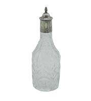 George III Sterling Silver Topped Cut Glass Sauce Bottle Antique c1760