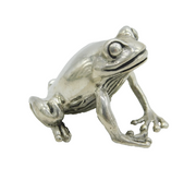 Italian Sterling Silver Frog Form Figurine Ornament Vintage c1970s