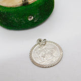 Sterling Silver St Christopher Travel Charm Pendant Vintage c1970