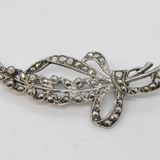 Art Deco Sterling Silver & Marcasite Floral Wreath Brooch Antique c1930s
