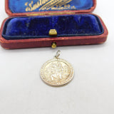 Sterling Silver St Christopher Travel Charm Pendant Vintage c1970