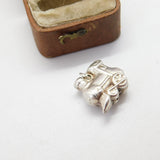 Sterling Silver Steam Train Puffy Charm Pendant Vintage c1970