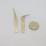 Pair of Sterling Silver Irish Zodiac Symbols Studio Drop Earrings Vintage c1990