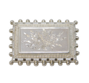 Victorian Aesthetic Movement Sterling Silver Floral Brooch Antique c1880