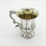 William IV Scottish Sterling Silver Floral Tankard Mug Antique 1836 Glasgow