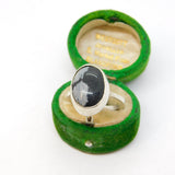 Sterling Silver Two-Colour Quartz Set Dress Ring Vintage c1970 Size R UK