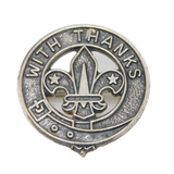 Sterling Silver Boy Scouts 'With Thanks' Brooch Pin Vintage 1975 Birmingham