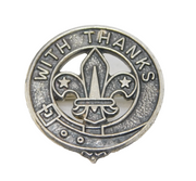 Sterling Silver Boy Scouts 'With Thanks' Brooch Pin Vintage 1975 Birmingham
