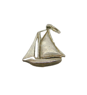 Sterling Silver Sloop Sail Boat Charm Pendant Vintage c1970s
