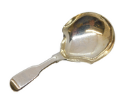 William IV Sterling Silver Wide Bowl Tea Caddy Spoon Antique 1835 London