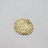 Sterling Silver George V Canadian 10 Cents Coin Charm Pendant Antique 1916