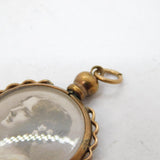 Victorian Rolled Gold Double Portrait Locket Pendant Antique c1890s