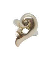 Sterling Silver Studio Style Dolphin Fish Band Ring Vintage c1970 Size L 1/2