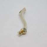 Sterling Silver Blue Topaz Set Wavy Stick Pendant Vintage c1970
