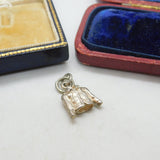 Sterling Silver Little Bolero Jacket Charm Pendant Vintage c1970
