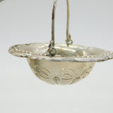 19th Century French .950 Standard Silver Teapot Floral Tea Strainer Antique