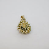 950 Silver Mexican Turquoise & Paste Peardrop Pendant Modern c1990s