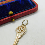 Sterling Silver 18th Birthday Key Charm Pendant Vintage c1970