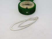 Sterling Silver Modernist Leaf Drop Charm Pendant Vintage c1970
