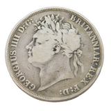 King George IV Silver First Bust Crown Coin 1821 Secundo Edge Fair Antique