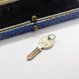 Sterling Silver Yale Door Key Charm Pendant Vintage c1970