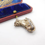 Sterling Silver FIligree Style Ice Skate Boot Charm Pendant Vintage c1970