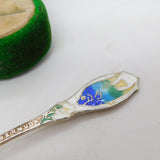 Sterling Silver Colourful Enamel Bermuda Souvenir Spoon Vintage c1970