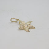 Sterling Silver Textured Flower Charm Pendant Vintage c1990