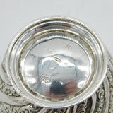Victorian Sterling Silver Floral Pattern Sugar Bowl Antique 1889 London