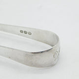 George III Sterling Silver Square Bowl Sugar Tongs Antique 1817 London