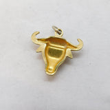 Spanish Toledo Gold Plated Bull Form Charm Pendant Vintage c1970s