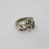 Sterling Silver Claddagh Studio Dress Ring Vintage c1970 Size M